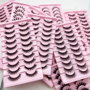 15 20mm Faux Mink Eye Lash 3D False Faux Fake Fluffy Faux Mink Eyelash False Full Strip Eyelashes Good Quality