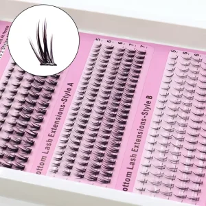 15 Rows New Style Packaging logo Super Soft Mix cd Curl Individual Cluster Lashes Handmade Segmented Dy Mixed Tray DIY Eyelash