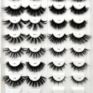 15mm Wet Eyelashes Russian D Curl Spike Style Luxury Eye Lashes Vegan Eyelash Full Strip Eyelashes Wispy Spike Lash