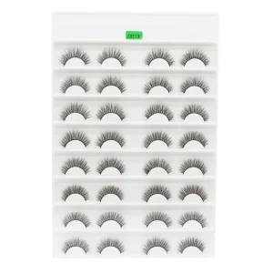 16 18mm Natural Faux Mink False Eyelashes Custom Lash Box Thick and Colorful Styles Mix Length MOQ 10 Pairs