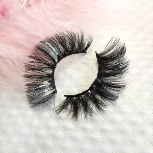 16 25MM Glitter Colored 3d Mink Lashes Vendor Length Daily Life Halloween Party Mink Eyelashes Color Mink Lashes
