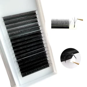 16 Rows 3D Fairy Clover Fluffy Eyelashes Middle Sandwich Double Hair Pointed Flat Grafted Lashes