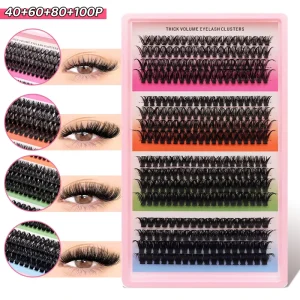16 Rows DIY Cluster Lashes Handmade Mega Volume Daily Makeup Cluster Lashes Eyelash Extensions DIY Individual Lash