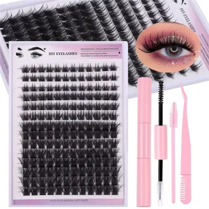 168 Clusters Boxes DIY Mix Length Handmade Thin Band Soft Simulation Persistent Curling Eyelashes Full Strip Combo Pack Set