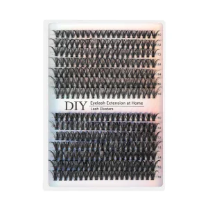 168 Clusters DIY Segmented Individual Cluster Lashes 30D & 40D Fluffy and Natural Lash Extensions Long Style Mixed Length Lashes