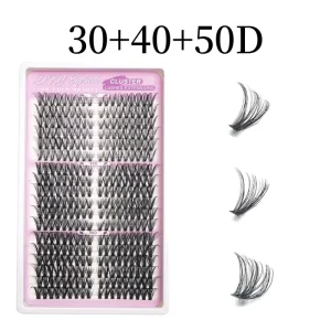 18 Rows 324 Clusters Pre Cut Segment Lashes 30D 100D Curls Mixed 10-16mm Individual Thick Style Waterproof Eyelash Extension