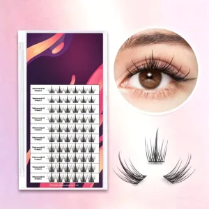180pcs DIY Eyelash Extensions Clusters Wispy Individual False Lash C D Curl with 0.07mm Thickness Anime Lash Cluster