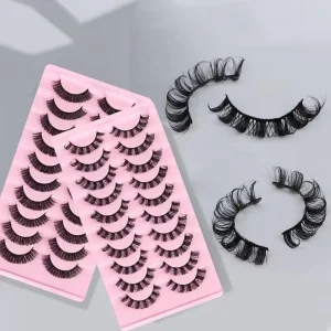 18mm 20mm 25mm D/DD Curl Russian Strip Eyelashes Faux Mink Lashes Full Fluffy Russian Volume Russian Strip Lashes