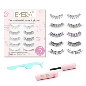 18mm 22mm Faux Mink Eyelash Vendor 5D Faux Mink Lashes Mix Natural and Fluffy Style 5 Pairs/pack