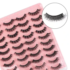 20 Pairs 3D Fluffy Dramatic False Eyelashes Reusable Handmade Lashes Party Makeup Use CE Certified