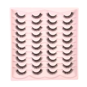 20 Pairs 5d Faux Strip Lashes 3D Mink Lashes Natural Eyelashes Dramatic False Eyelashes Think Eyelash Extension