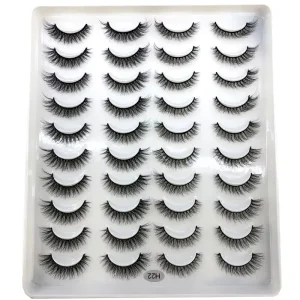 20 Pairs Fluffy Faux Mink Eyelashes Natural Long False Eyelash Extension Handmade Volume 3D Lashes Makeup Faux Cils Cilios
