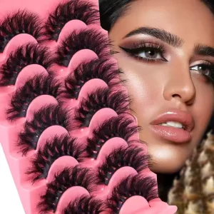 20 Pairs Handmade Natural Artificial Mink Eyelash Extension Full Strip Thick Beauty Strips Eyelashes