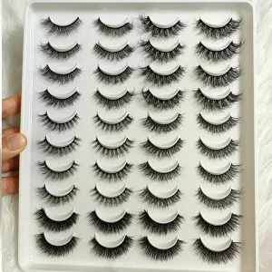 20 Pairs Natural Look Wispy 13 18MM Mink False Eyelashes 5 Styles Mixed Full Strip 18MM False Eyelashes Pack