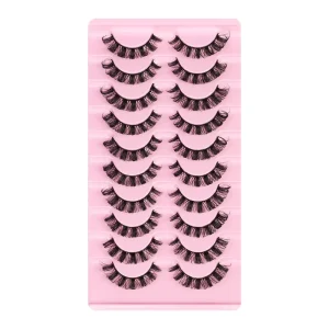 20 Pairs of Fashionable DD Russian Curl False Eyelashes Voluminous Artificial Fiber Hair Eyelashes