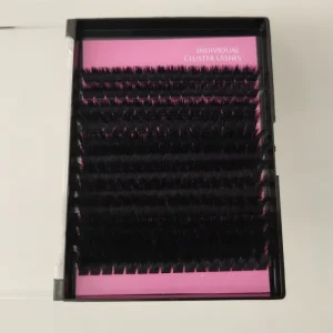200D Semi Hand Made Lash Clusters Extensions Mega Cluster Eyelash Thick Volume D Curl Wispy Individual DIY Eyelashes