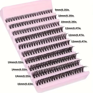 200pcs DIY Personal Lashes 40P Eyelashes Cluster Natural Look Wispy Lashes 9-16mm D Curling Hair Clusters Lashes