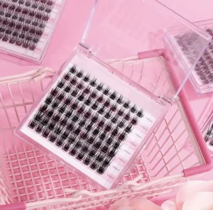 20D 30D 40D Silk Cluster Lashes Heat-Bonded Premade Volume Fans Knot-Free DIY Eyelash Extensions