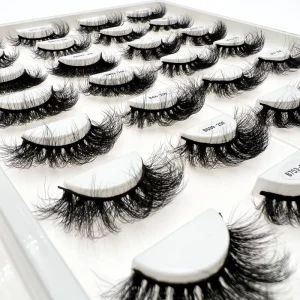 20MM Dramatic Fluffy Russian Volume False Lashes Faux Mink Wispy Spiky Messy Thick Curl Reusable 3D Layered Eye Lash
