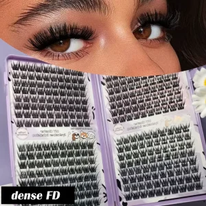 20P 30P 40P 50P 60P 80P 100P 200P Cluster Lashes 200pcs Per Tray Fluffy and D Curl Cashmere Fan Eyelashes