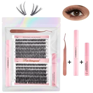 240 Cluster Segmented Lashes DIY Mixed Length 8-14mm 3040D Lash Extensions Dense Curling Style Lightweight Slim Tips