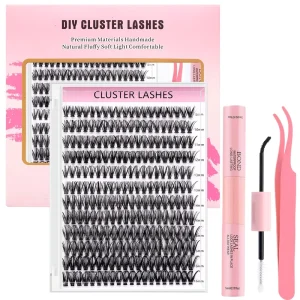 240Pcs 30D 40D Fake Eyelashes Curling Lashes Cluster DIY Thick Individual Eyelash Extensions 8 16mm Dense Volume Cluster Lashes