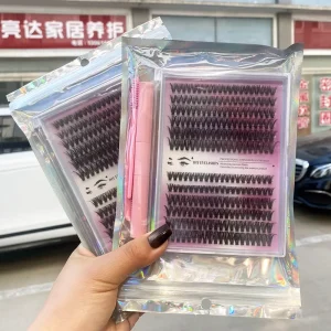 240Pcs 30D 40D Fake Eyelashes Curling Lashes Cluster DIY Thick Individual Eyelash Extensions 8 16mm Dense Volume Cluster Lashes