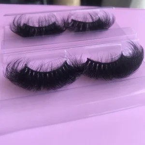 超级蓬松25毫米真貂皮睫毛 天然100手工D卷全条睫毛散装
