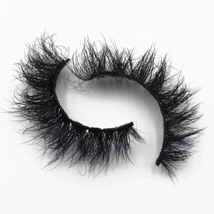 25mm 3D 5D Wispy Mink Fluffy Full Strip Eyelashes Private Label Dramatic Lashes