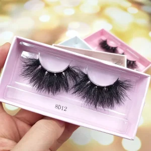 25mm 8D Siberian Mink Eyelash Fluffy Mink Eyelashes Vendor Bulk Full Strips 100% Real Mink Lashes