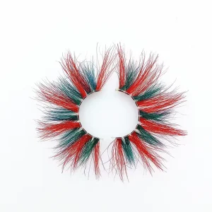 25mm Feather Eyelashes 3D Multi color Fake Lashes Carnival Party Favors Masquerade Costume Supplies Stage Performance Makeup Gift