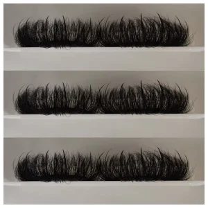 25mm Full Strip Eyelashes Private Label Fluffy Lashes with Spikes Which Look Like Eyelash Extensions