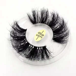 25mm High Quality 3D Multi Layered Natural Black Thick Mink Eyelashes Full Strip Other Lashes Natural for Custom Logo