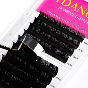 25mm LC & BC Curl Soft Natural Silk Private Label Individual Length Eyelash Extensions Volume Eyelashes