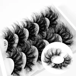 25mm Mink Eyelash Fluffy 3d Mink Lashes 5d 6d Dramatic Vegan Strip Faux Eyelashes Vendor 20mm Fluffy Mink Lashes