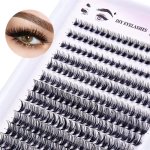 280 PCS 14 Rows Different Sizes Stable Segmented Lashes for 2 1 Double Head Glue DIY Synthetic Eyelash Extension Kits Makeup