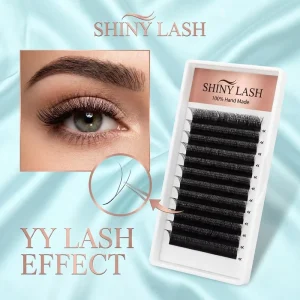 2D YY Shape Lashes Single Layer Small Flower Eyelash Extensions Soft Natural Matte Black Handmade Volume Fans Supplies