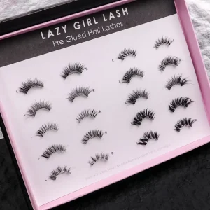 3-10 Day Super Long Lasting Pre-Glued Strip Lashes Plant Fiber Reusable Invisible Clear Band Cruelty-Free Handmade 3D Lashes