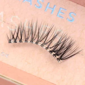 3 7 Days Hold Full Strip Fluffy Pre Glued Eyelashes False Eyelashes Half Strip Press on Lashes Supplies