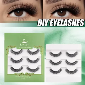3 Pairs 3D Faux Mink Lashes Lightweight Fluffy Natural False Eyelashes for Everyday Wear HT