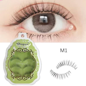 3 Pairs Natural Full Strip False Eyelashes Clear Band Soft Eyelashes Lightweight Wispy Lashes for Beginner Friendly