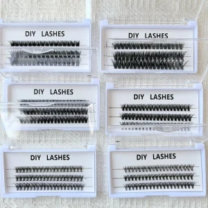 3 Rows Cluster Lashes Small Size Mixed Length Customizable Handmade Private Label False Lashes False Eyelash