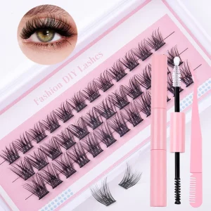 3 Rows Customized Segmented Eyelashes Cluster Mixed Sizes 8 16mm Private Label Cluster Lash Kit Diy Lash Extension Kit