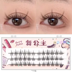 3 Rows Natural Wispy Eyelash Cluster Lashes Kit Individual Lashes Beauty Style Lash Extensions for Daily Makeup