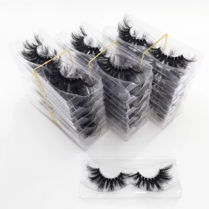 30 Pairs Per Lot Clear Band Mink Eyelash Natural Eyelashes Packaging in Tray 3D Mink Lashes Instock
