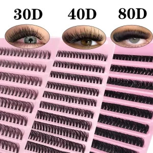 30D-100D 10 Rows Large-capacity Fluffy European-style False Lashes 8-16mm Mix Segmented Eyelash Extension