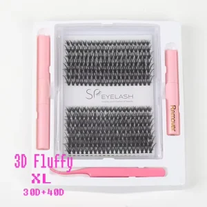 30D 40D 50D 8-16mm Natural Fluffy DIY Lash Extension Kit C D Curl Cluster Lashes