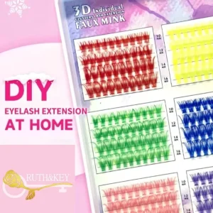 30D Handmade Soft DIY Lash Cluster Red Green Pink Yellow Blue Purple Volume Private Label Eyelash Extension Supplier