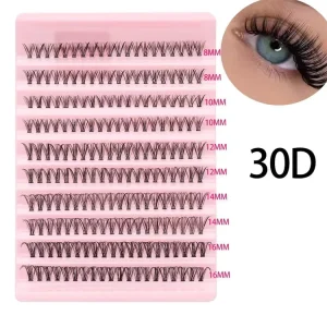 30D40D60D80D100D Lashes with Bond Seal Tweezer Segmented Semi Hand Made False Eyelash Extensions for Dramatic Eye Makeup