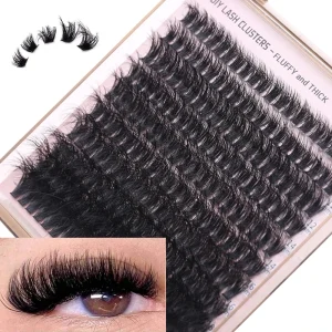 30P 40P 60P 80P 100P 200P DIY Cluster Lashes 200pcs 3D Thick Style 10 18mm Mixed Length Segmented Individual Private Label Lash